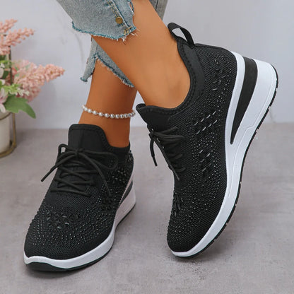 Designer Sneakers Women Shoes New Women Mesh Platform Sneakers High Heels Wedges Thick Bottom Breathable Casual Vulcanize Shoes