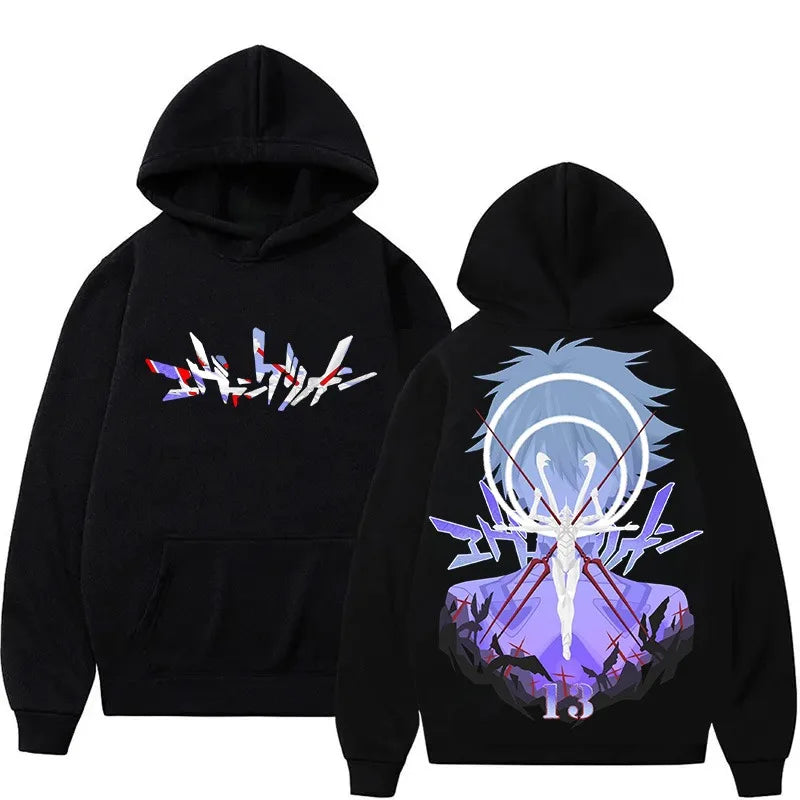 EVANGELION Eva Anime Hoodies Men Hoodie Sweatshirts Casual Long Sleeve Pullovers Hooded Sweater Cartoon Warm Hoody Tops Gifts