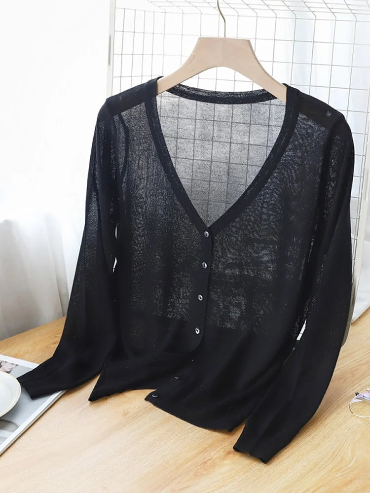 Ice Silk Thin Knitted  Women&